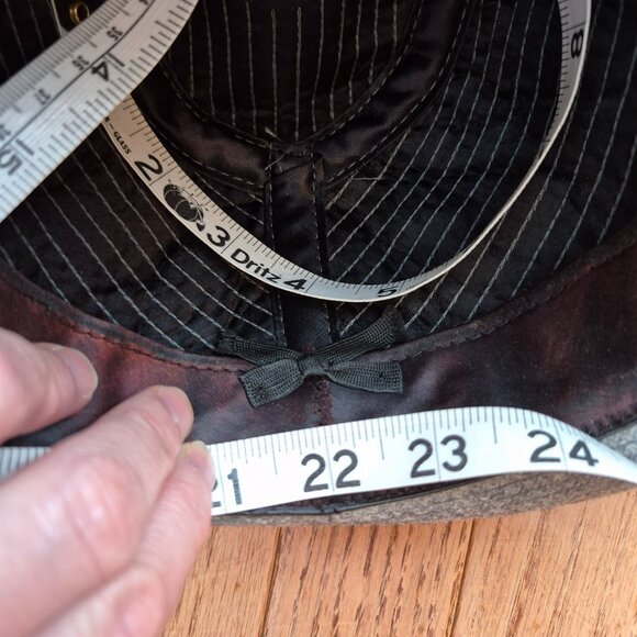 Dobbs Fifth Avenue Vintage Fedora Men's Hat Harris Tweed Pinstripe Wool - Picture 8 of 10